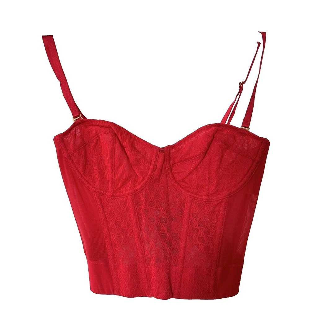 Victoria's Secret Corset Bustier Top Women's 32C VERY SEXY VS Archives Monogram